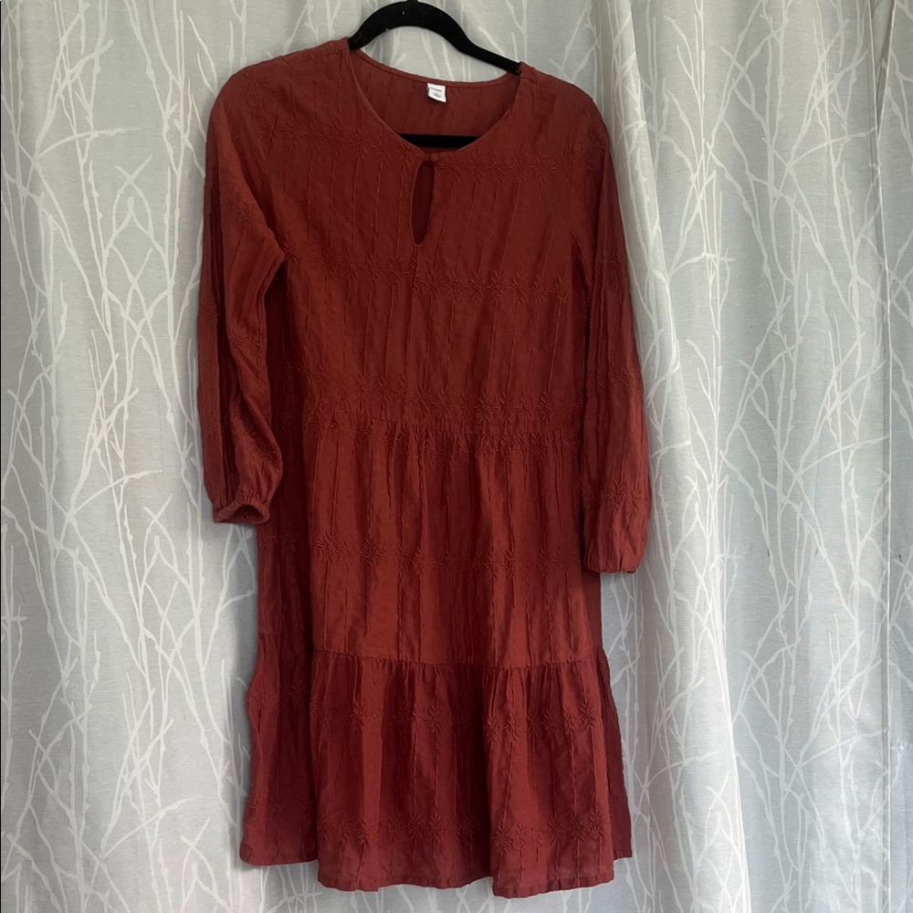 Old Navy Long Sleeve Rust Dress